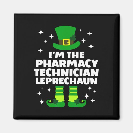 Irish Pharmacy Technician Leprechaun St Patricks D Magnet (Vorne)