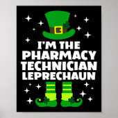 Irish Pharmacy Technician Leprechaun St Patricks D Poster (Vorne)
