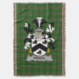 Irish Pierce Coat of Arms Familienwappen Irland Decke