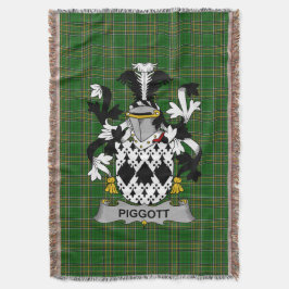 Irish Piggott Coat of Arms Familienwappen Irland Decke