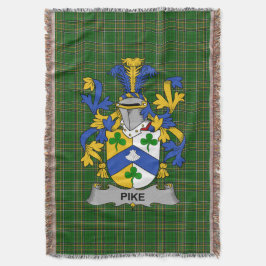 Irish Pike Coat of Arms Familienwappen Irland Decke