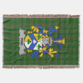 Irish Pike Coat of Arms Familienwappen Irland Decke (Vorderseite)
