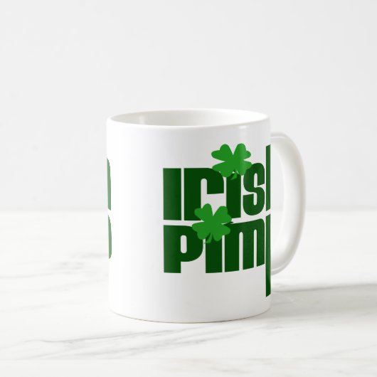 Irish Pimp lustiger Patrick Day Kaffeetasse (VorderseiteRechts)