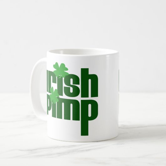 Irish Pimp lustiger Patrick Day Kaffeetasse (Vorderseite Links)