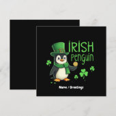 Irish Pinguin A Lucky Blend of Fun, Spaß, Charm Einladung (Vorne/Hinten)