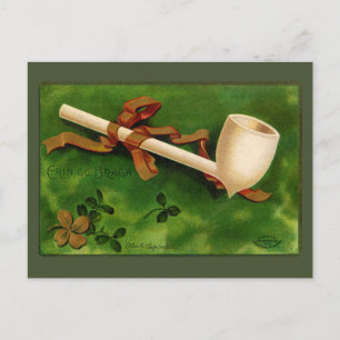 Irish Pipe St. Patrick's Day Vintag Postcard Postkarte