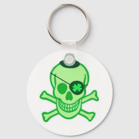 Irish Pirate Skull Schlüsselanhänger (Vorderseite)