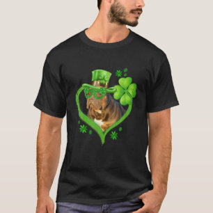 Irish Pitbull Hundeliebe Shamrock St.Patrick's Day T-Shirt