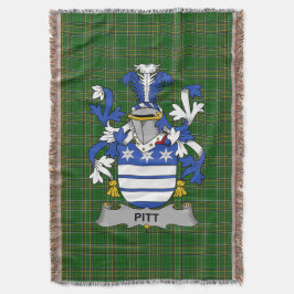 Irish Pitt Coat of Arms Familienwappen Irland Decke