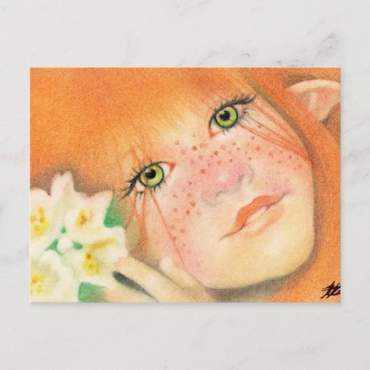 Irish Pixie Fairy Postcard Postkarte (Vorderseite)