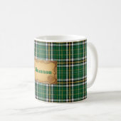 Irish Plaid St. Patrick's Day Kaffeetasse (VorderseiteRechts)