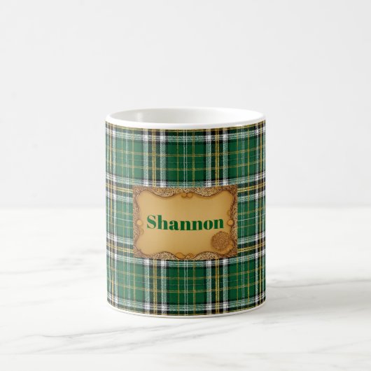 Irish Plaid St. Patrick's Day Kaffeetasse (Mittel)