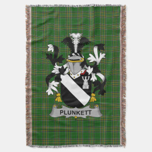 Irish Plunkett Coat of Arms Familienwappen Irland Decke