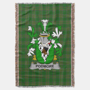 Irish Podmore Coat of Arms Familienwappen Irland Decke
