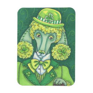 Irish Poodle ST. PATRICK'S DAY DOG MAGNET *Benutze