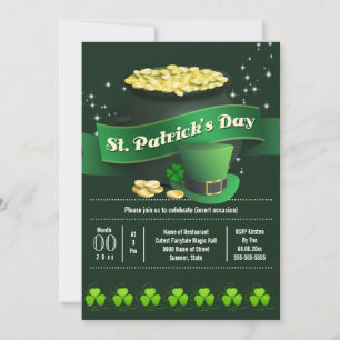 Irish Pot Gold St Patricks Feier Einladung