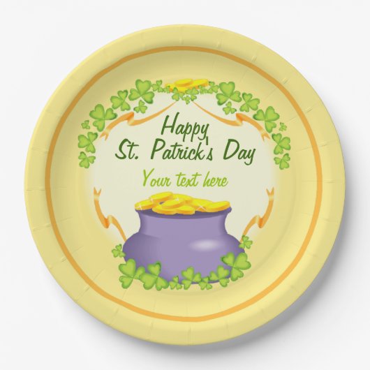 Irish Pot of Gold Pappteller (Vorderseite)