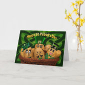 IRISH POTATOES - ST. PATRICK'S DAY - POTATO FAMILI KARTE (Gelbe Blume)