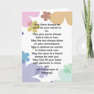 Irish Prayer Blessing Greeting Card Karte