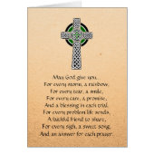 Irish Prayer Celtic Cross Grußkarte (Vorne)