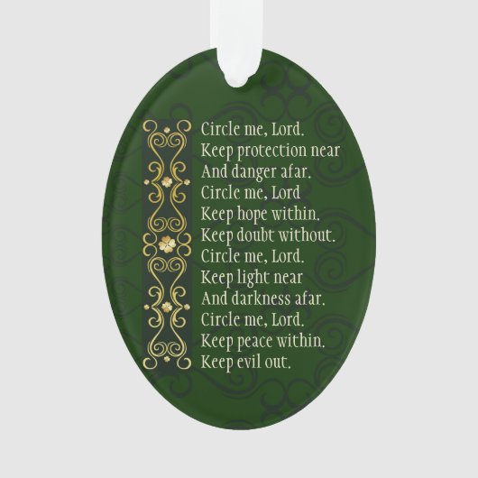 Irish Prayer Circle Me Lord Personalisiert Weihnac Ornament (Vorderseite)