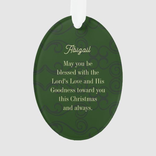 Irish Prayer Circle Me Lord Personalisiert Weihnac Ornament (Rückseite)