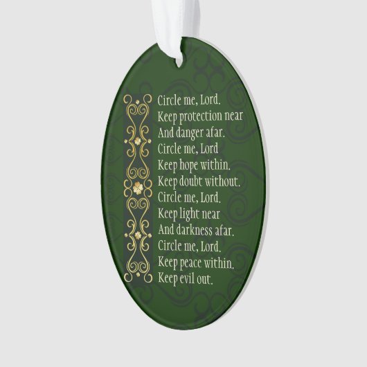 Irish Prayer Circle Me Lord Personalisiert Weihnac Ornament (Vorderseite)