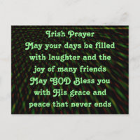 Irish Prayer Postkarte