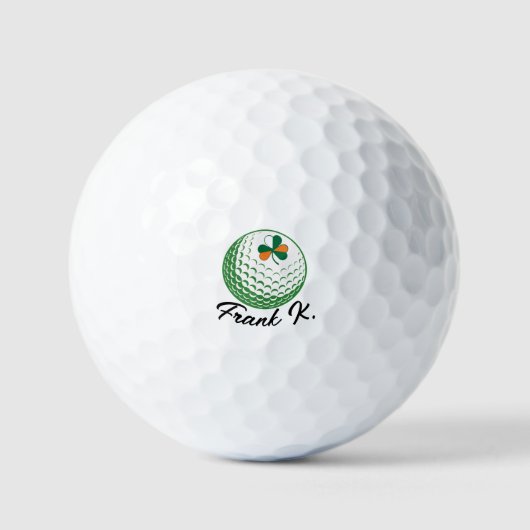 Irish Pride Golf Balls - Kleeblatt Flag Design Golfball (Vorderseite)