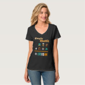Irish Pride Simple Math St Patrick's Day Design T-Shirt (Vorderseite Vollansicht)