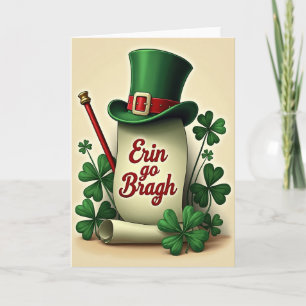 Irish Pride Smaragdgrüner Oberhut Grußkarte Karte