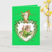 Irish Pride St. Patrick's Day Blarney Castle Karte (Gelbe Blume)