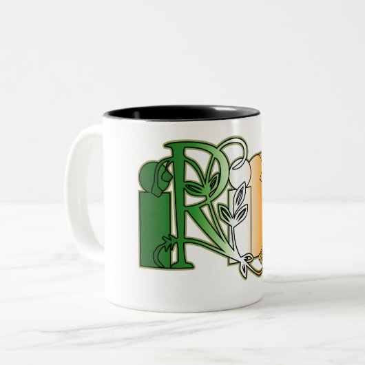 Irish Pride Zweifarbige Tasse (Vorderseite Links)