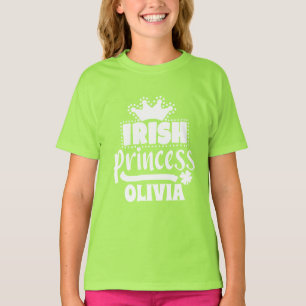 Irish Princess Crown Personalisiert Name T - Shirt