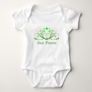 Irish Princess Extravagant Kleeblatts Säugling T - Baby Strampler