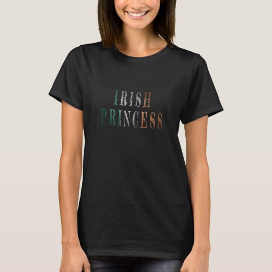 Irish Princess, Irish Flag T-Shirt (Vorderseite)