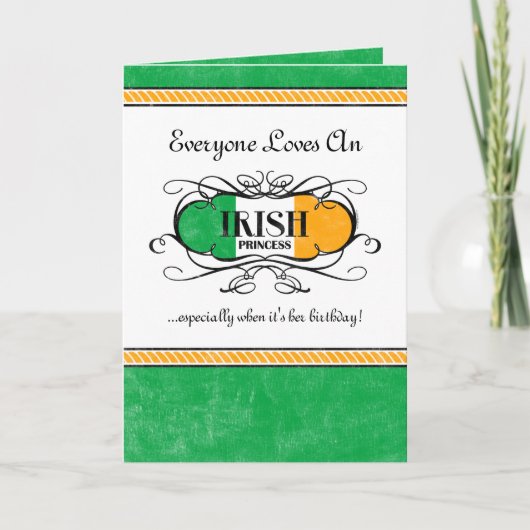 Irish Princess Personalisiert Card Karte (Vorderseite)