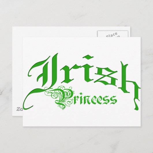 Irish Princess Postkarte (Vorne/Hinten)