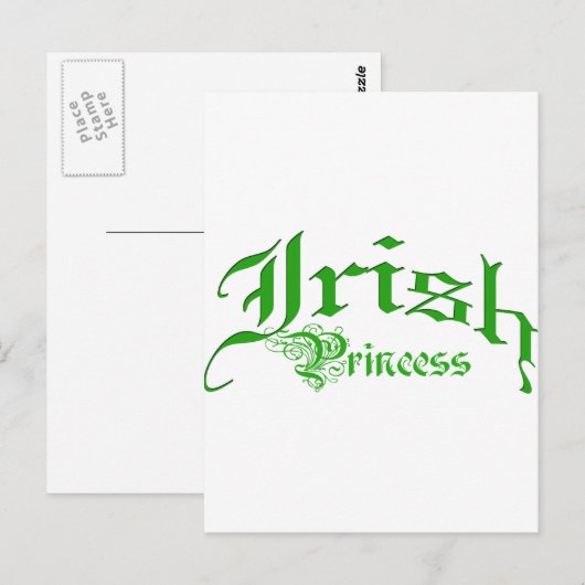 Irish Princess Postkarte (Vorne/Hinten)