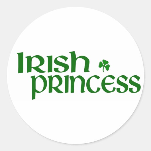 Irish Princess Runder Aufkleber (Vorderseite)