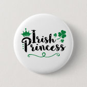 Irish Princess Women St Patrick's Day Script Button (Vorderseite)