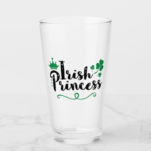 Irish Princess Women St Patrick's Day Script Glas (Vorderseite)