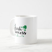 Irish Princess Women St Patrick's Day Script Kaffeetasse (Vorderseite Links)