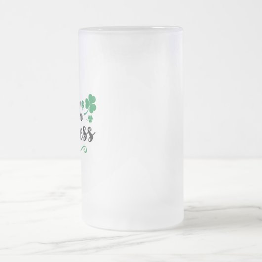 Irish Princess Women St Patrick's Day Script Mattglas Bierglas (Mittel)