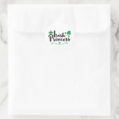 Irish Princess Women St Patrick's Day Script Runder Aufkleber (Tasche)