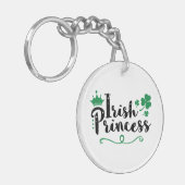 Irish Princess Women St Patrick's Day Script Schlüsselanhänger (Vorderseite links)
