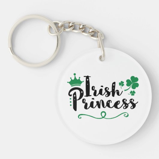 Irish Princess Women St Patrick's Day Script Schlüsselanhänger (Vorderseite)