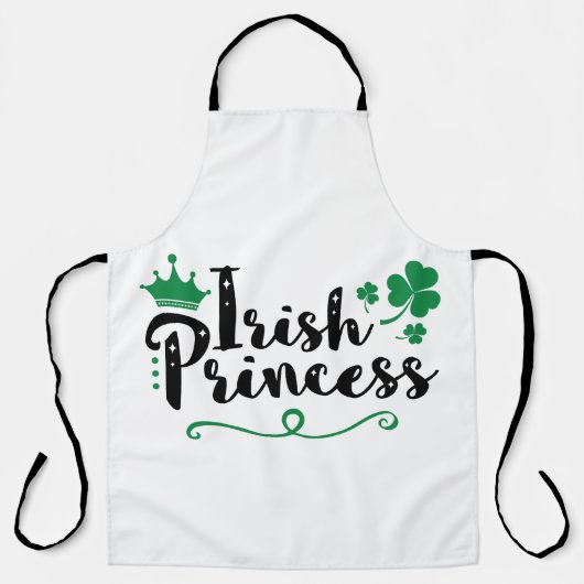 Irish Princess Women St Patrick's Day Script Schürze (Vorderseite)