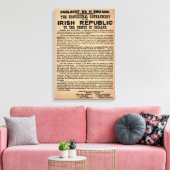 Irish Proclamation Leinwand (Original Copy) (Insitu (Wohnzimmer))