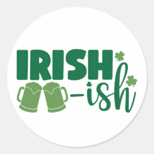 Irish & Proud ☘️ Runder Aufkleber